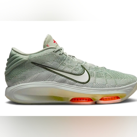 Nike Gray and Red Athletic Shoes Gt Hustler Basketball Shoes